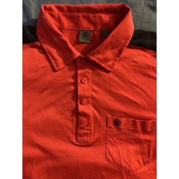G Fore Polo Shirt Cherry Red Stretch Short Sleeve Performance Golf Men’s Large - Picture 3 of 9